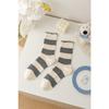 Grey Striped Socks, Women's Mid-calf Socks, Spring and Autumn Cotton Socks, Cute Cartoon Lace, Trendy Outerwear Long Socks