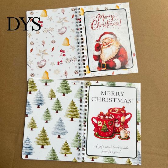 Уникальное решение для DIY-подарка на праздник: Книга-открытка на Рождество, 7" x 5", на спирали, Веселый Креативный Альбом-Сувенир, Альбом для Поздравлений, Персонализированный для Рождества
