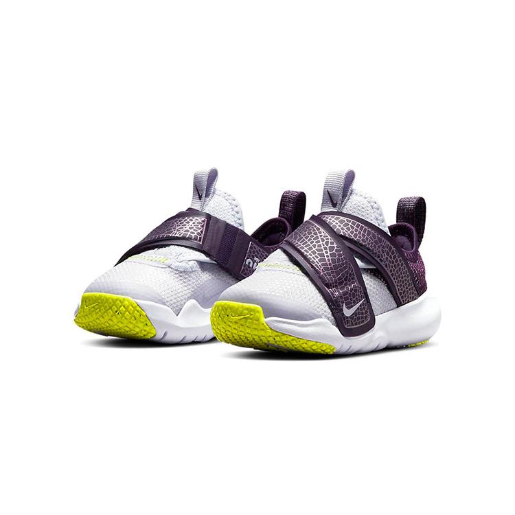 Nike Flex Advance Противоскользящая Амортизация Износостойкие Низкие Кроссовки для Малышей Белый Фиолетовый Желтый CZ0189-500