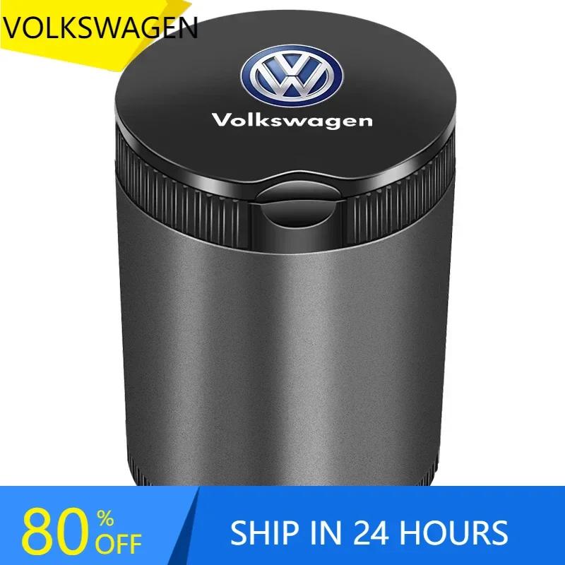 For VOLKSWAGEN VW New Jetta VW For Volkswagen Car Cigarette Ashtray Cup LED Light Portable Detachable For VW GTI Polo Golf Passa