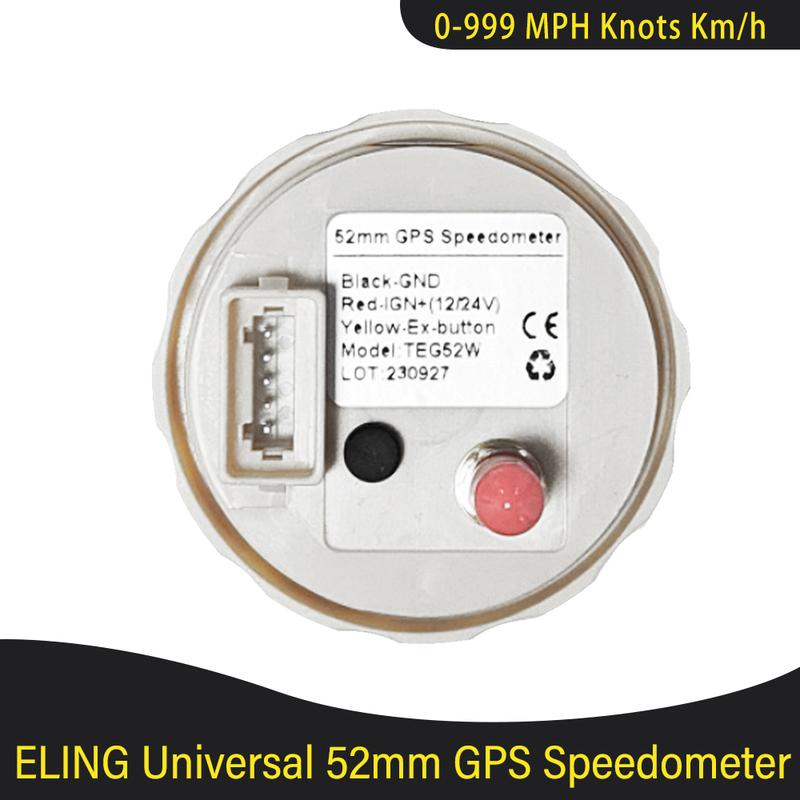 Новый GPS-спидометр 52 мм 0-999 миль/ч, узлов, км/ч, регулируемый, с компасом, для морских лодок, яхт, универсальный 12 В 24 В, без одометра