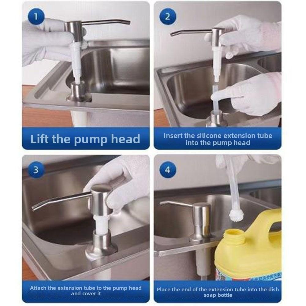 Refillable Liquid Soap Dispenser Pump Hand Pressure Liquid Dispenser Kitchen Sink Accessories