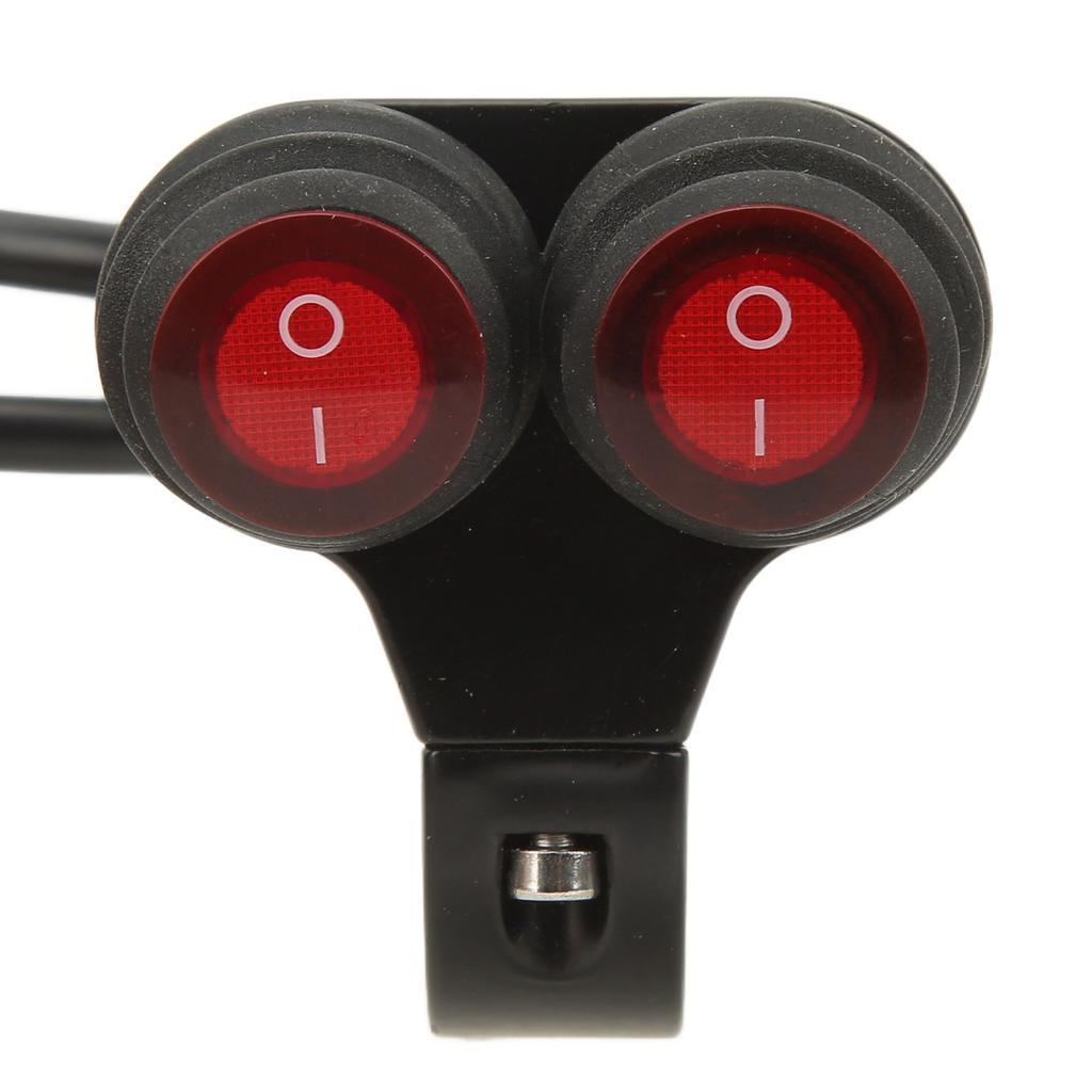 Водонепроницаемый мотоциклетный переключатель двойного управления на руле, переключатель включения/выключения фары/прожектора на руле из алюминиевого сплава с