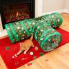 1 Set Christmas Cat Toys Cats Tunnel Rattle Ball Plush Mice Foldable 3-Way Tube Toy Interactive Play And Chew Toys for Indoor Cats And Kittens