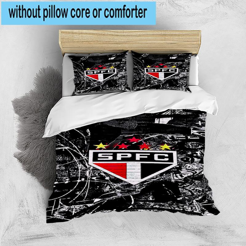 3pcs Spfc Team Crest Design Printed Bedding Set Duvet Cover Closure Includes 1 Duvet Cover & 2 Pillowcases Bedding Sets Home Decor Gifts