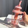 1300 мл симпатичная бутылка для воды с трубочкой, герметичная крышка, регулируемый ремешок, портативная дорожная кружка, большая емкость, бутылка для фитнеса, велосипеда, летний горшок для холодной воды без BPA