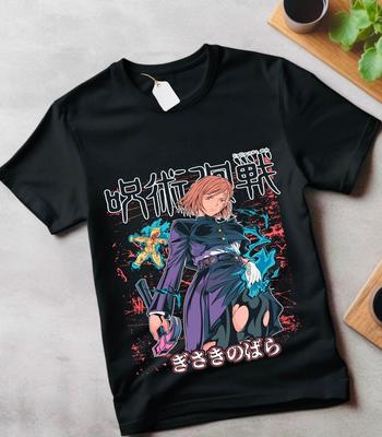 Футболка Jujutsu Kaisen Гэто Сугуру Годзё Девушка Аниме Подарок Черная футболка подарок