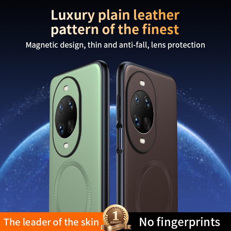 For Huawei Nova 14 Ultra Case Magnetic Leather Shield Cover High Quality Anti-Fingerprint Non-Slip PC+TPU