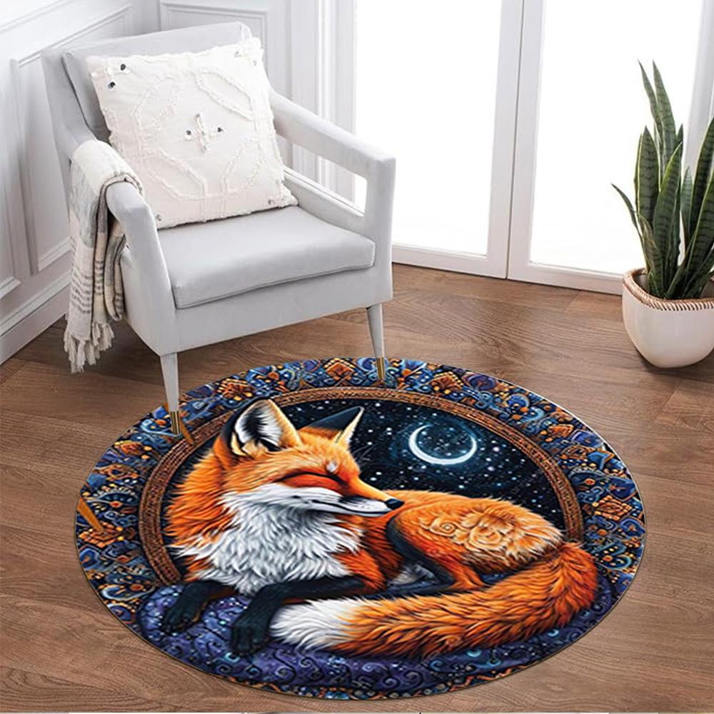 1pc fox design home carpet non slip office decor gift living room bedroom