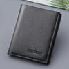 New Soft Men Wallet Solid Color Pu Leather Mini Coin Purse Driver's License Card Holder