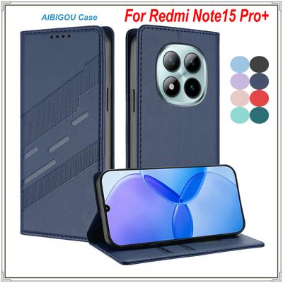 Для Xiaomi Redmi Note 15 Pro+ Роскошный кожаный чехол в стиле ретро, ​​кошелек-книжка с магнитной застежкой, полный чехол для телефона Redmi Note 15 Pro Plus
