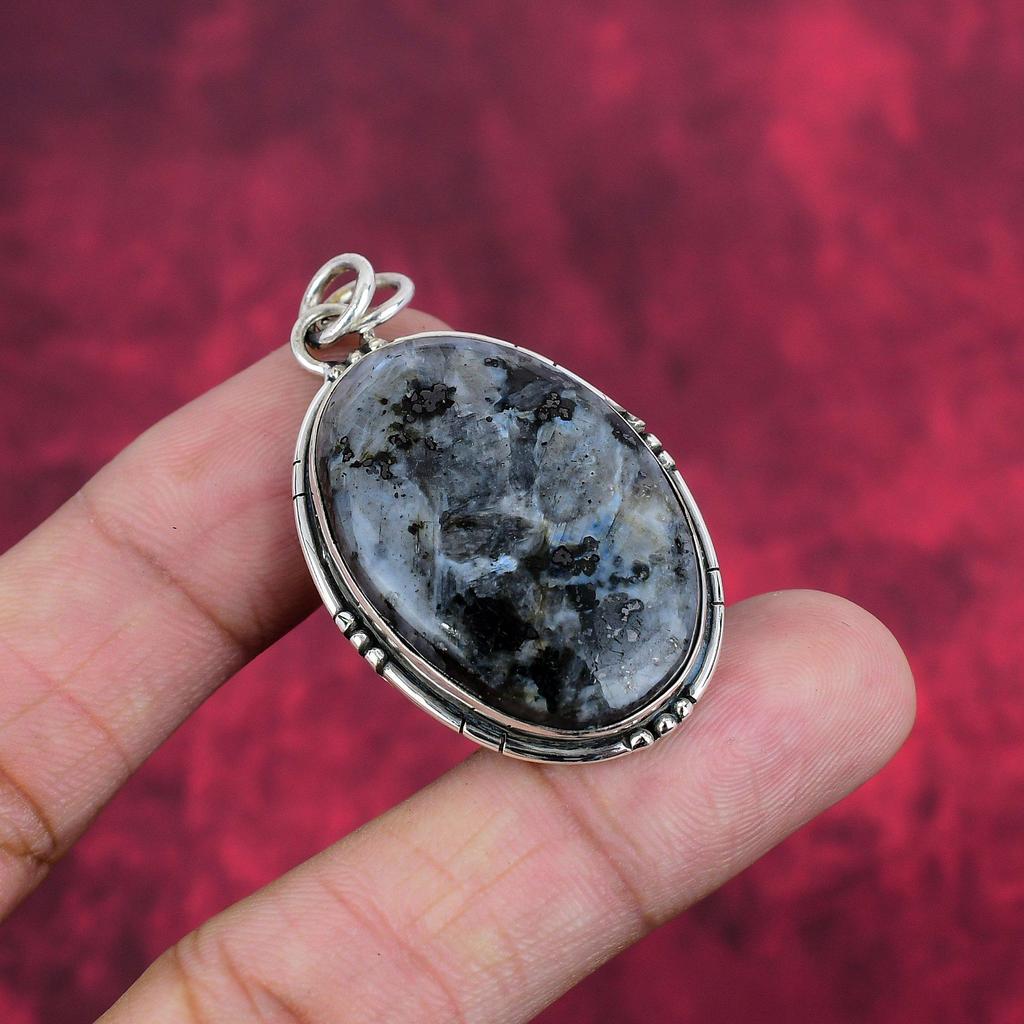 Larvikite Pendant, 925 Sterling Silver Pendant Gemstone Jewelry, Handmade Pendant Amazing Jewelry, Gift For Her