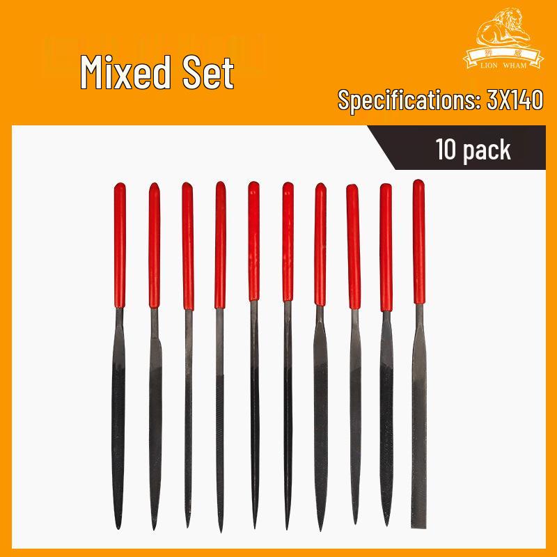 Titanium-Plated Fine Alloy Diamond File Set for Metal Grinding & Deburring