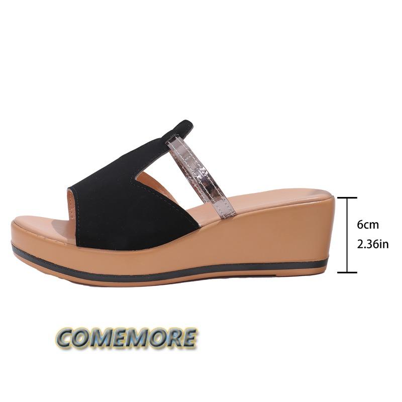 Открытые носки женские туфли на танкетке тапочки сандалии летняя мода дышащие удобные сандалии женская обувь пряжка женская обувь