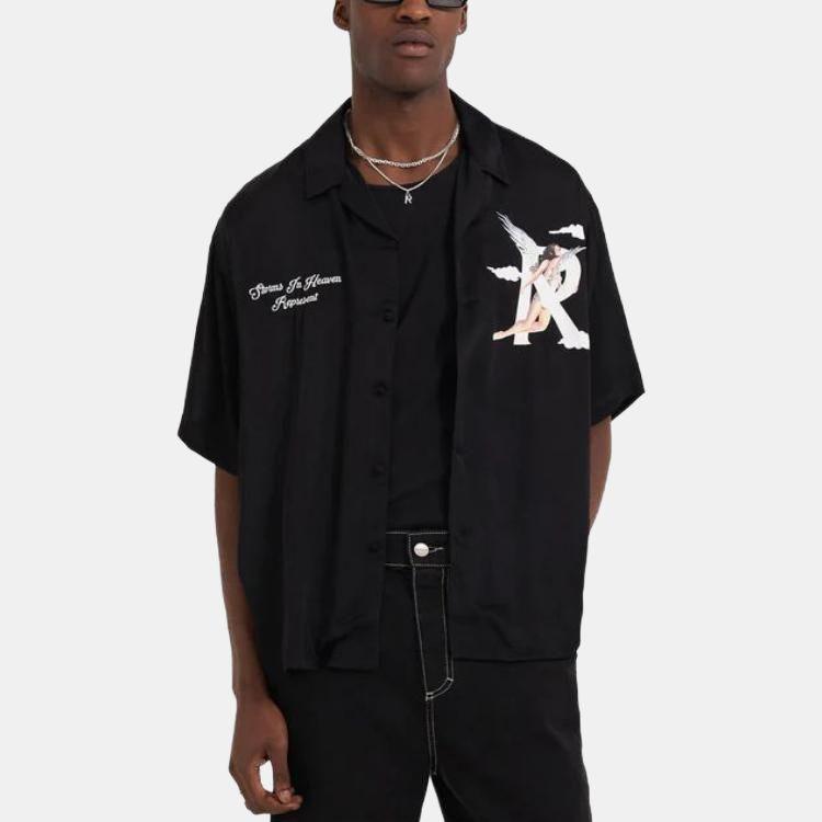 REPRESENT Shirts Men's Black Cuban Collar Moderate Other M06110-01