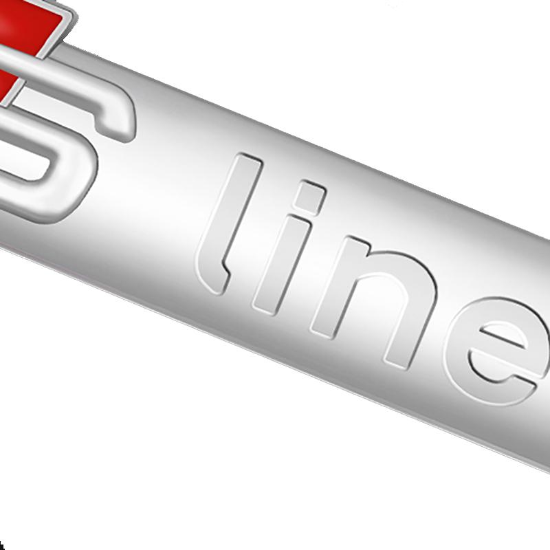 Metal S line Emblem Badge Sticker Auto Body Trunk Decal Accessories For Q1 A4 A5 A3 A6 S4 S5 S6 S7 Q3 Q5 Q7 C5 C6 B7 B8 Q2 TT