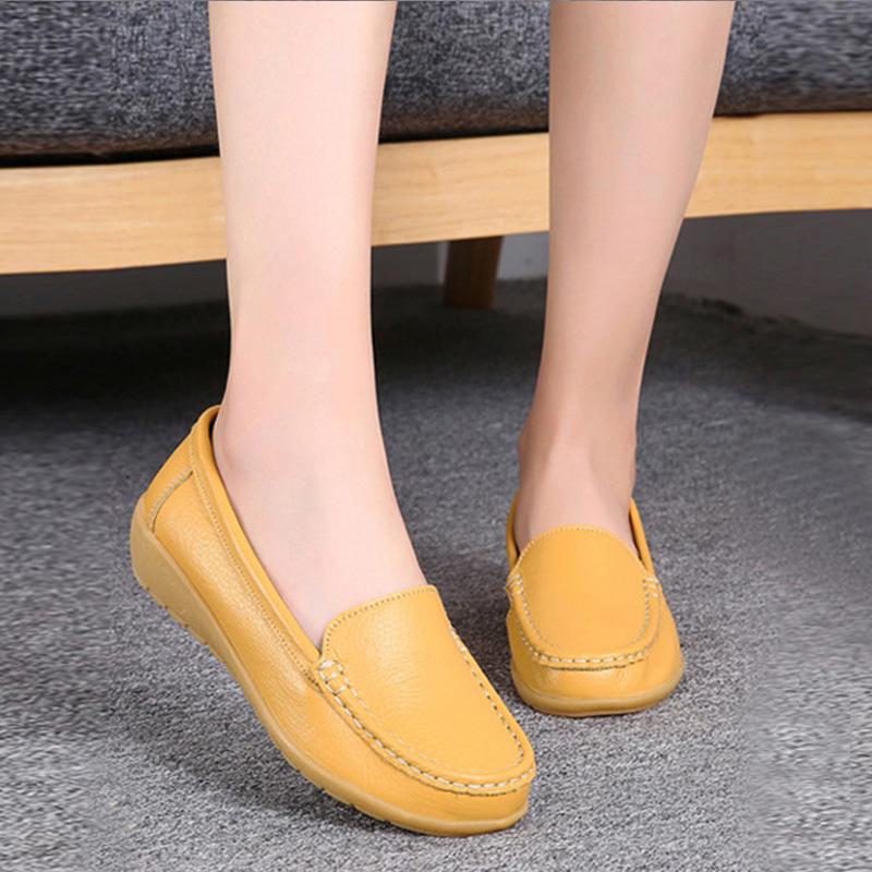 Мода 2024 года Новые Туфли Женские Плоские Белые Женские Кожаные Туфли Слипоны Женские Платформы Удобные Лоферы Zapatos De Mujer Женские