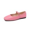 Women's Flats Elegant Soft Sole Ballet Shoes Square Head Single Shoe Mary Jane Shoes High Quality Small Leather Shoes for Women
