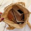 Small Design Straw Woven Bag Women New Summer High Grade Handbag Water Bucket Bag Westernized Beach Crossbody Bag