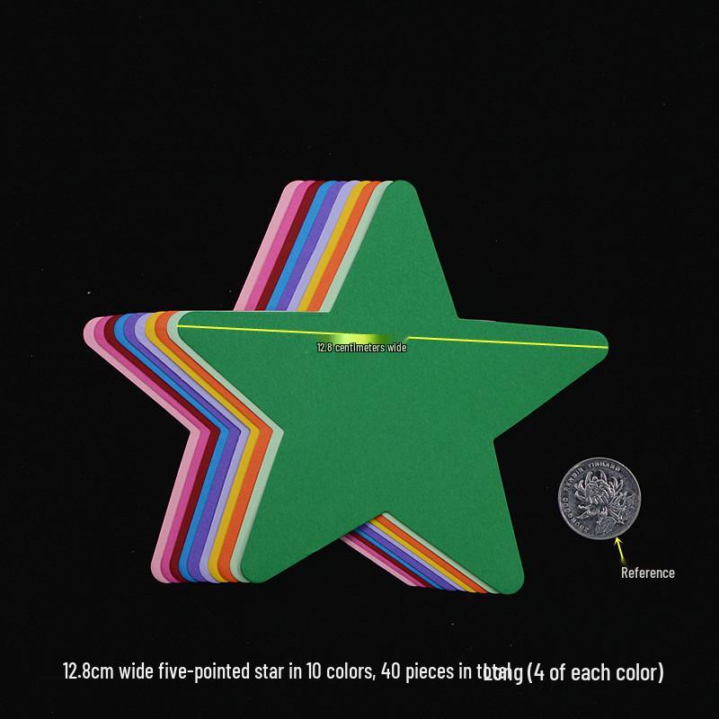 Плотный цветной картон: Формы Сердце, Звезда, Цветущая слива и Круглые формы для детского оригами и поделок