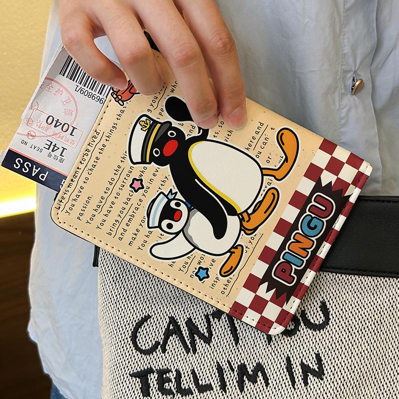 Пингвин Пингу Держатель для паспорта и сумка для документов: Милый, Защитный, Многофункциональный держатель для карт для путешествий