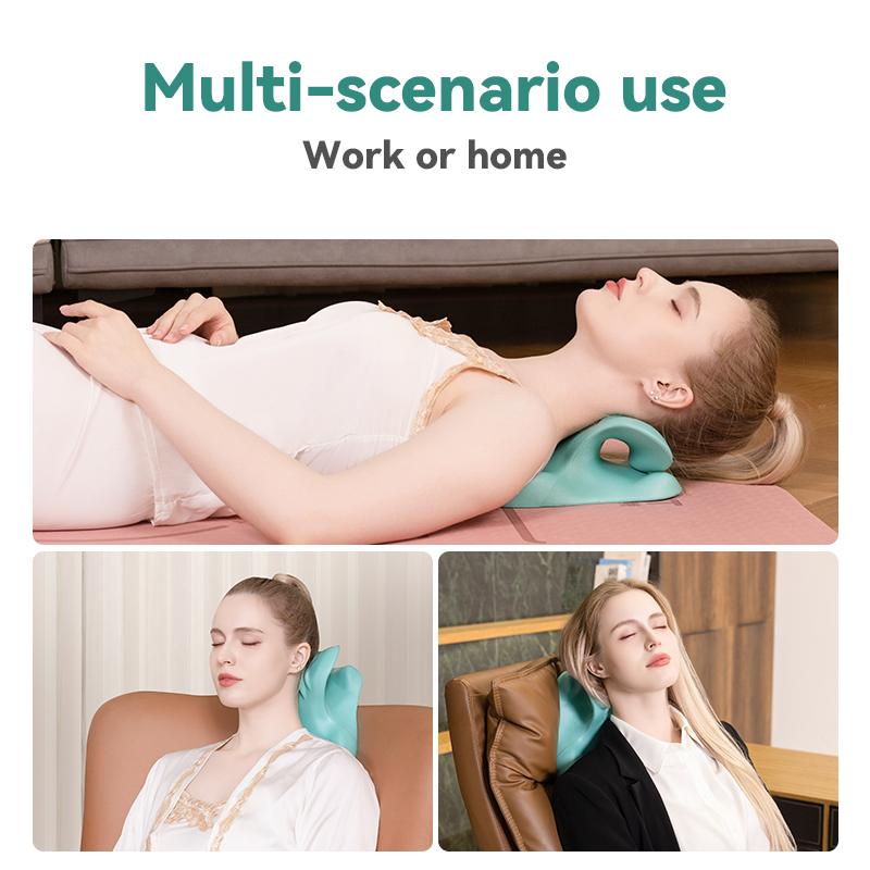 Растяжитель шеи, расслабитель плеч, шейный отдел хиропрактики, растягивающее устройство, релаксация для боли, коррекция позвоночника, массажная подушка