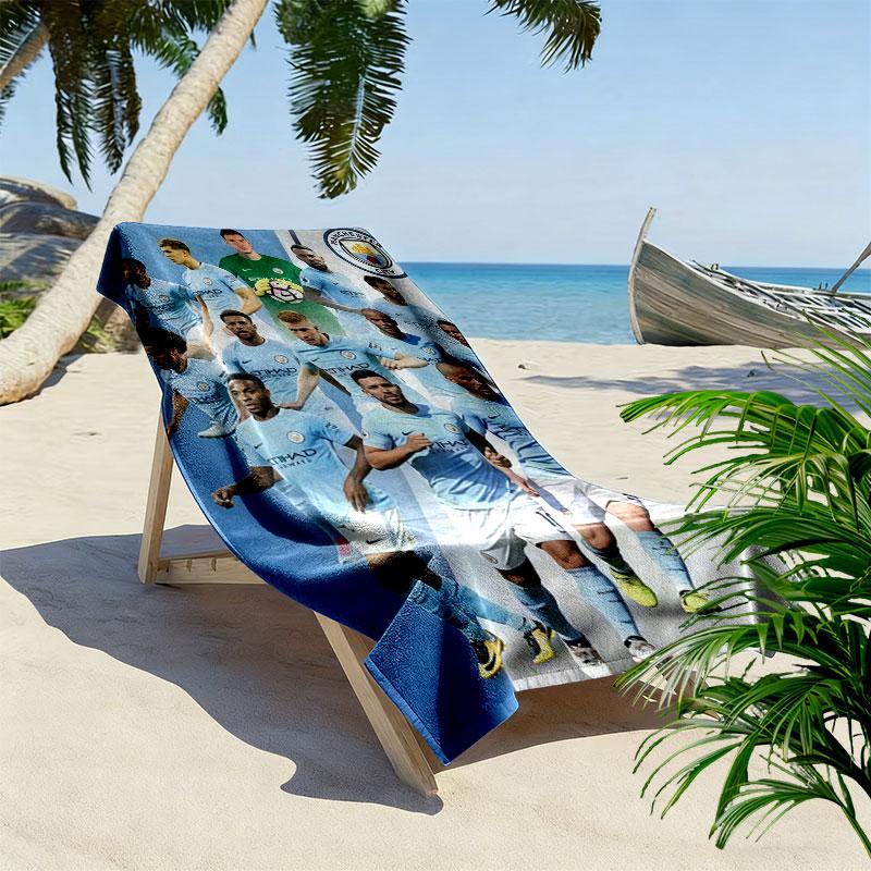 Rare MCFC Collects Print Beach Towel, Large Soft Quick Dry Towel for Beach Camping Swimming