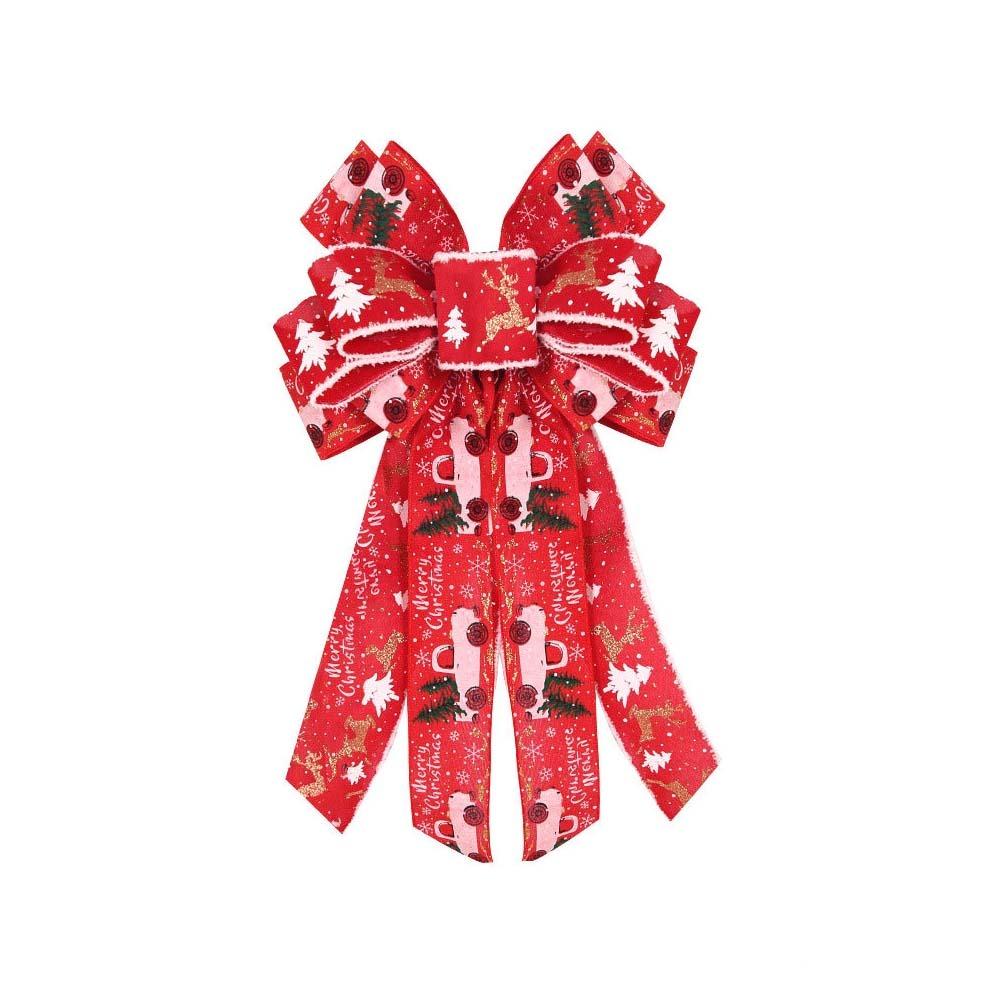 Large Size Christmas Wreath Bow Multiple Styles Present Ribbon Knot  New Year