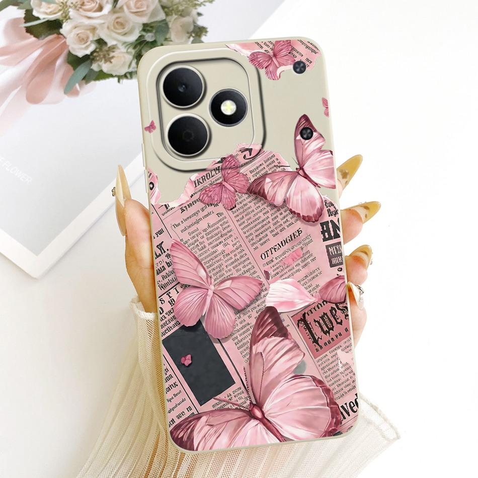For Realme Note 80 RMX5388 Cute Cat Flower Cartoon Phone Case For Realme Note80 4G Soft Silicone Covers Bumpers