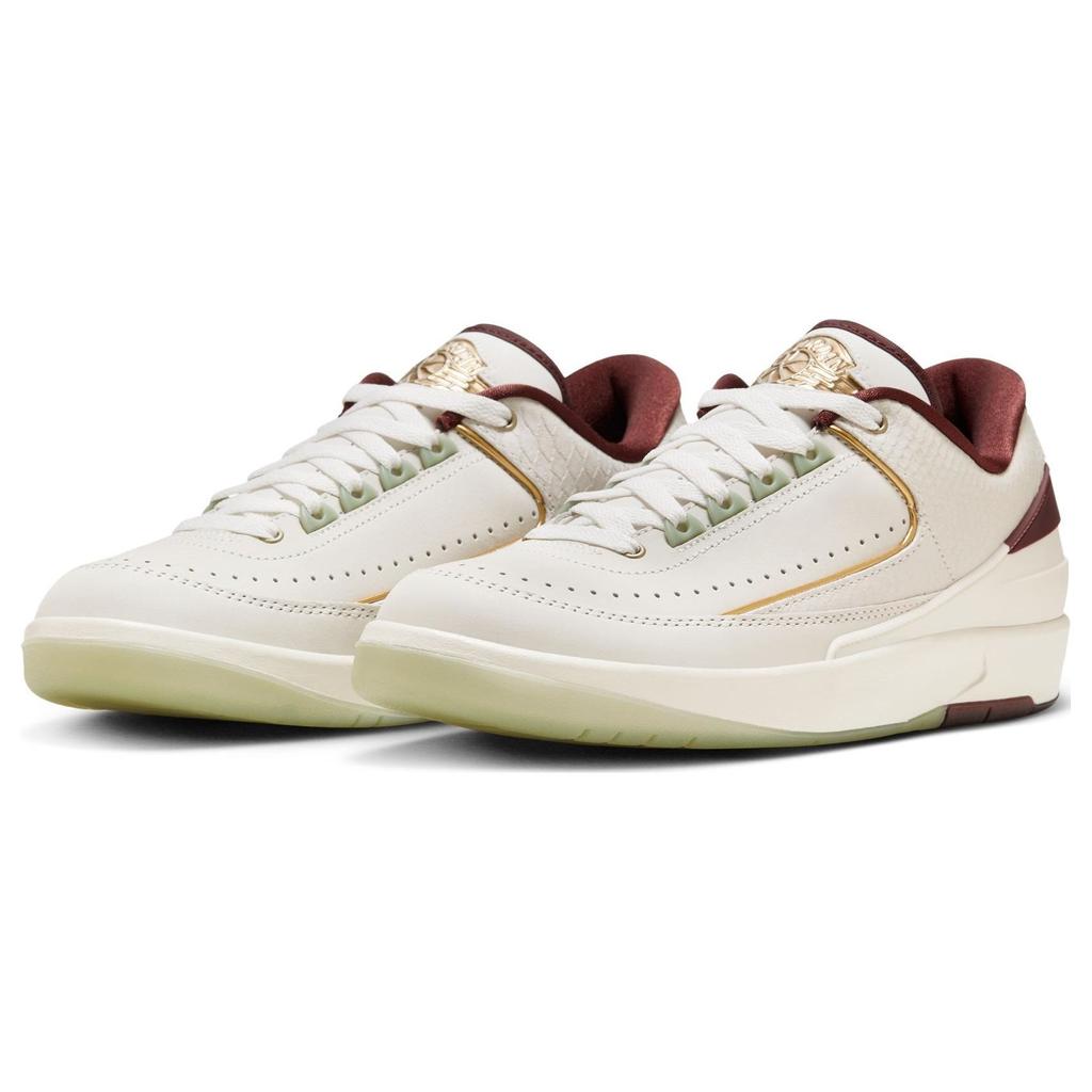 Мужские кроссовки Air Jordan 2 Retro Low Year of the Dragon кремового цвета с парусом и кедром FJ3468-100