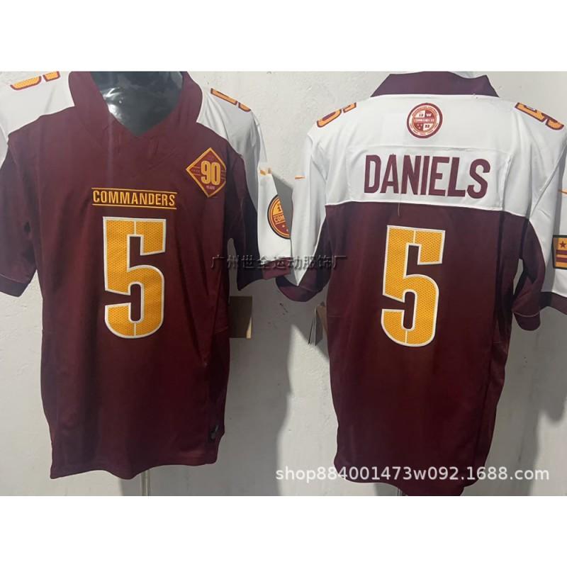 Mens Washington Commanders NFL Training Jersey - Daniels McLauren Taylor 5 17 21 Embroidered Football Uniform Top