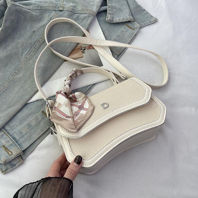 Новый модный шелковый шарф контрастного цвета, сумка-седло, универсальная портативная на плечо, кроссбоди, трендовая женская сумка