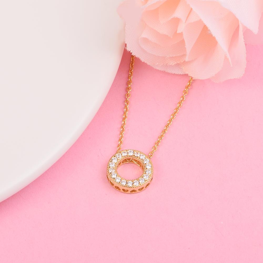 Подвеска и ожерелье Pave Circle из стерлингового серебра 925 пробы, ожерелья для женщин, оригинальные ювелирные изделия, подарок, Colares, новинка