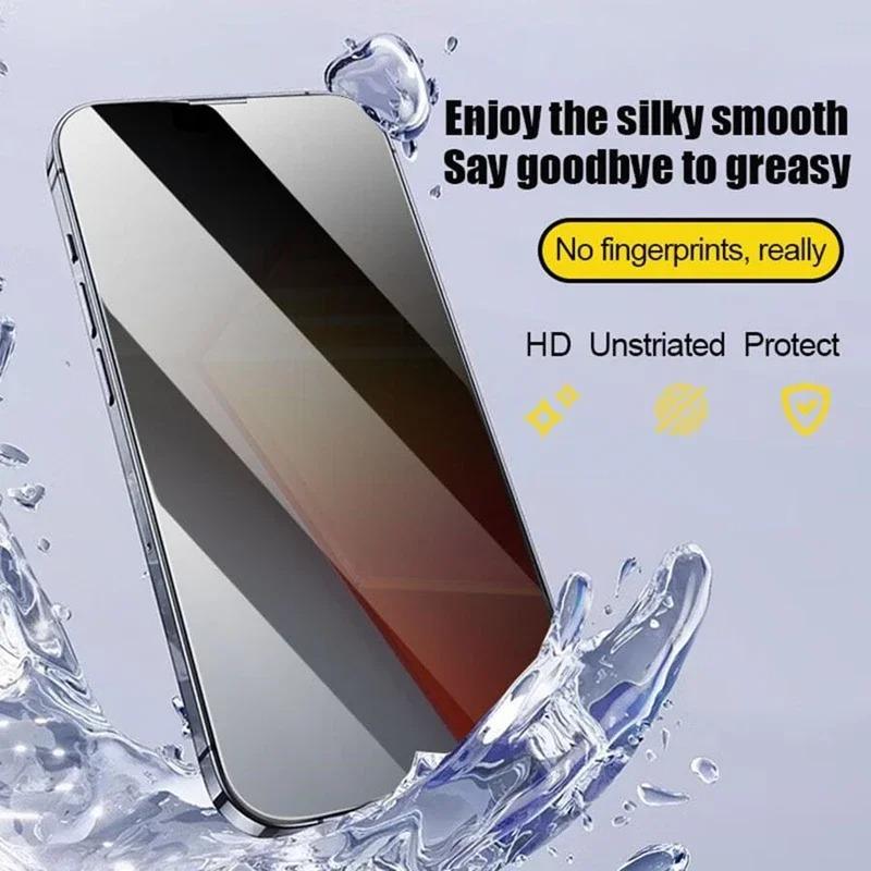 3PCS Dust Free Installation Privacy Screen Protector For iPhone 13 11 12 14 15 16 Pro Max XS X XR 14 15 16 Plus Tempered Glass
