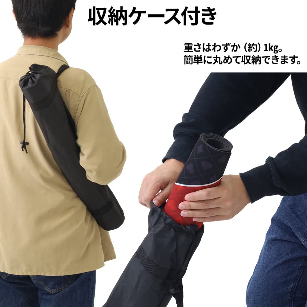 Коврик для покера UPstore 120 см x 60 см Texas Casino с футляром для хранения, аутентичный игровой коврик для карточных игр, игровой стол, баккара, покер, блэкджек, холдем, нескользящий