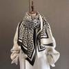 Feifei Imitation Cashmere Versatile Air Conditioner Shawl Shawl Shawl Silk Scarf Long Scarf Camellia