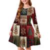 Girls' Princess Dress - Long Sleeve A-Line T-Shirt Dress Christmas Day