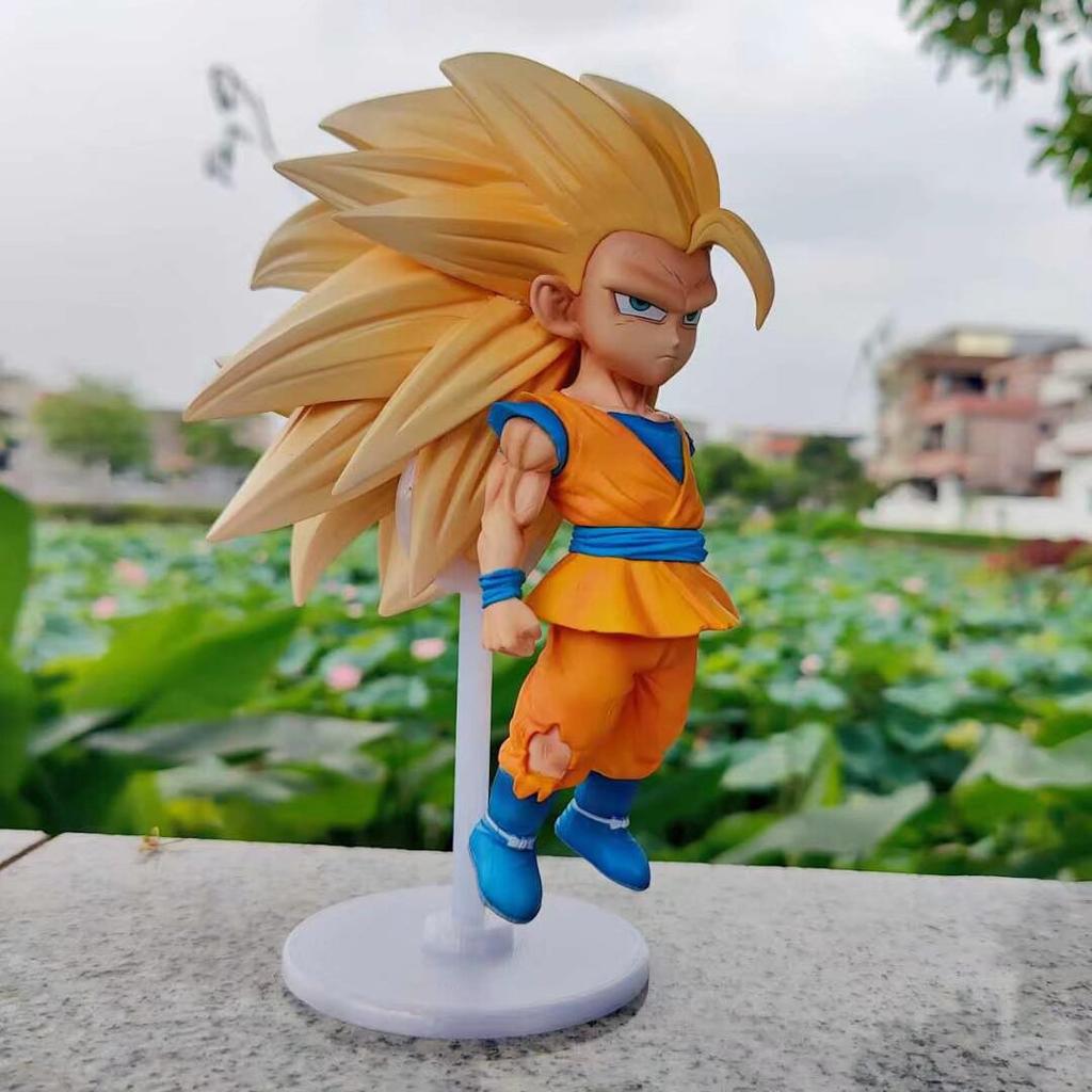 Фигурка Беджита Супер Сайян 3 и Гоку из Dragon Ball в стиле чиби, сувенир-украшение, модель из аниме Dragon Ball