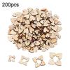 Fashion Ornaments Festival 200Pcs 6/8/10/12mm Wooden Heart Rustic Love Buttons Mixed Craft Wedding Decor