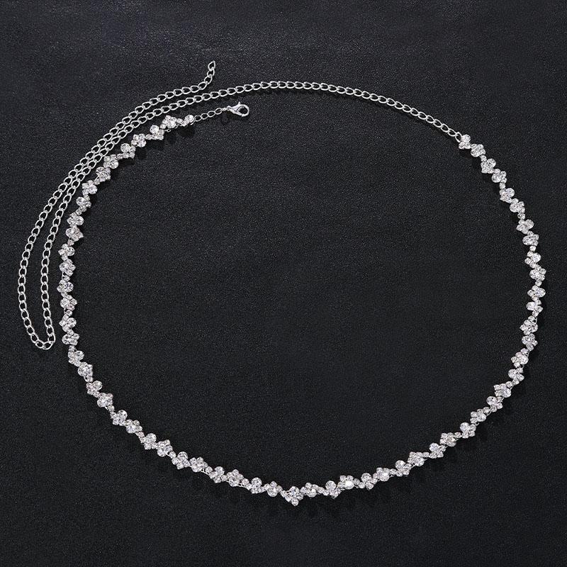 Простая волнистая цепочка на талию со стразами, ювелирные изделия для женщин, сексуальная цепочка на талию с кристаллами, украшения для вечеринок