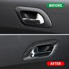 Car Inner Door Handle Cover Stickers for Peugeot 3008 2013 2014 2015 ABS Carbon Fiber Trim Sticker 4pcs/set Accessories