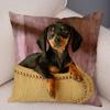 Mini Dachshund Cushion Cover Decor Pet Animal Pillowcase Sofa Home Children's Room Pillowcase