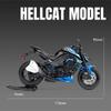 1/12 Scale Kawasaki Z1000 Street Cars Motorcycle Diecast Model Car Alloy Metal Shock Absorption Sound Light Simulation Motors for Boys