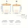 2/3 Pack Laundry Room Organization Storage Containers, Plastic Clear Laundry Pods Container & Dryer Sheet Holder Jars with Lids