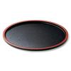 DX Round Tray In Black or Lacquerware Made In Japan J-kitchens 8-inch (Tray) Red, Non-Slip, 24cm, (ABS Resin),