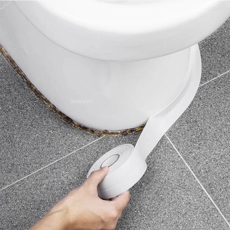 Водонепроницаемая лента для герметизации ПВХ, лента для герметизации ванной комнаты и туалета, самоклеящаяся лента для столешницы кухонной раковины, защищающая от плесени и загрязнения