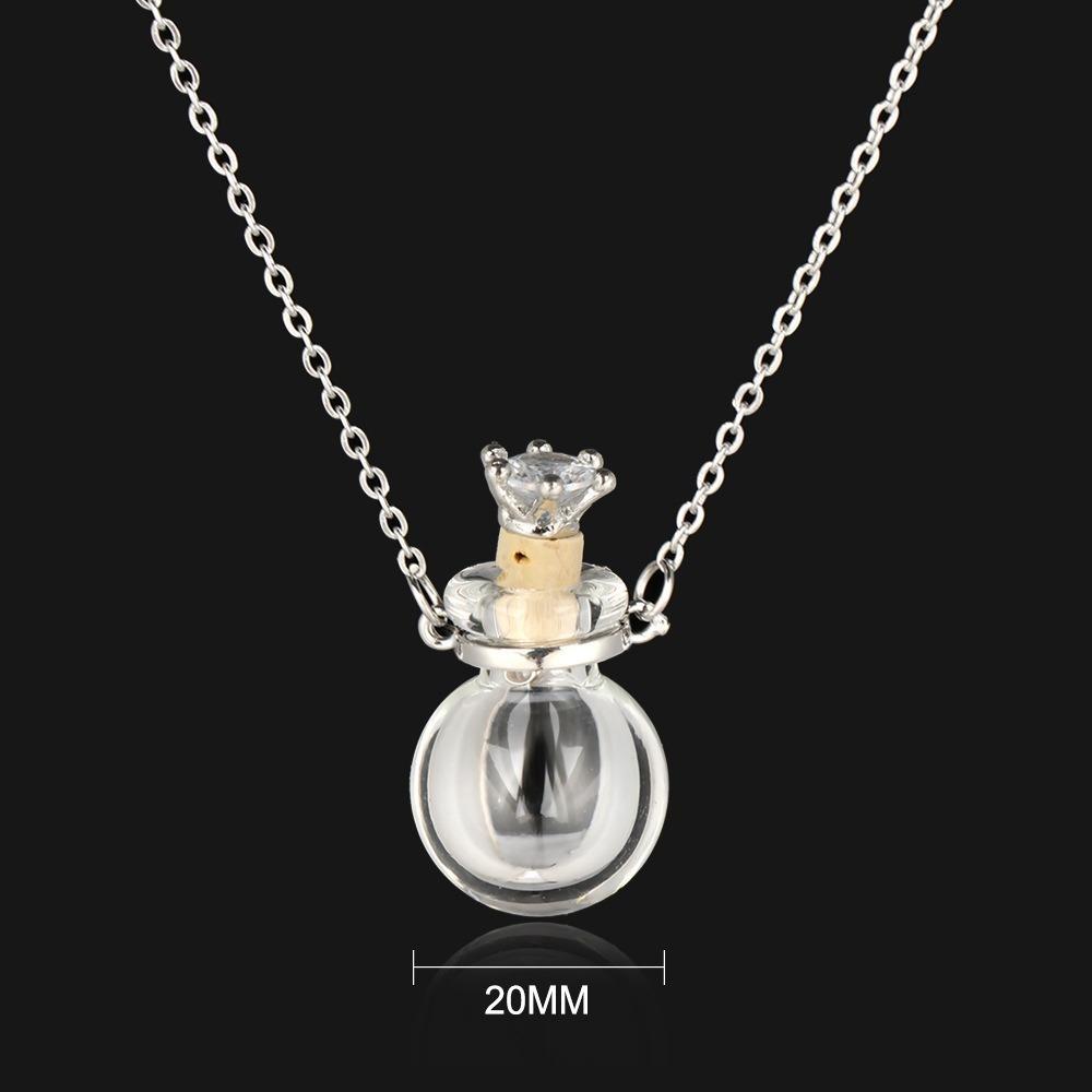 Transparent Openable Necklace Water Drop Mini Bottles Necklace Glaze Vial Pendant Keepsake