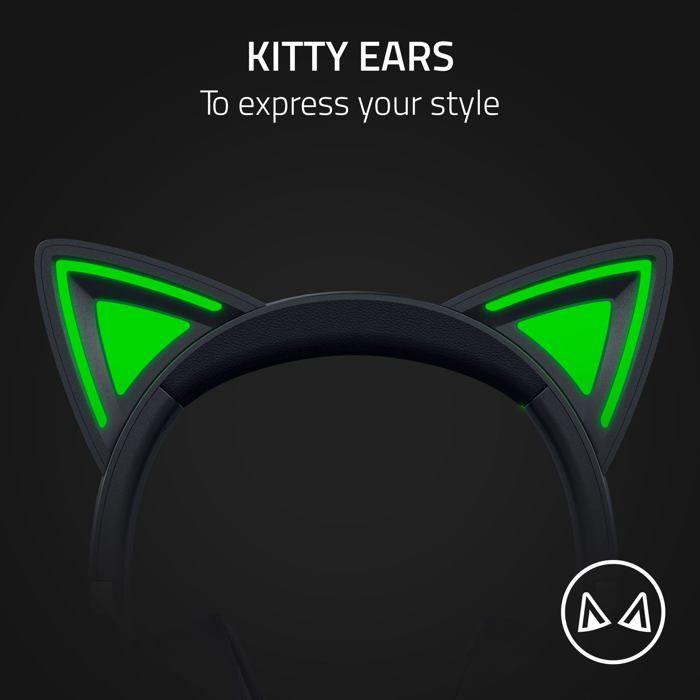 Casque de jeu - Razer - Kraken Kitty V2 - Noir - USB-A - Over-Ear