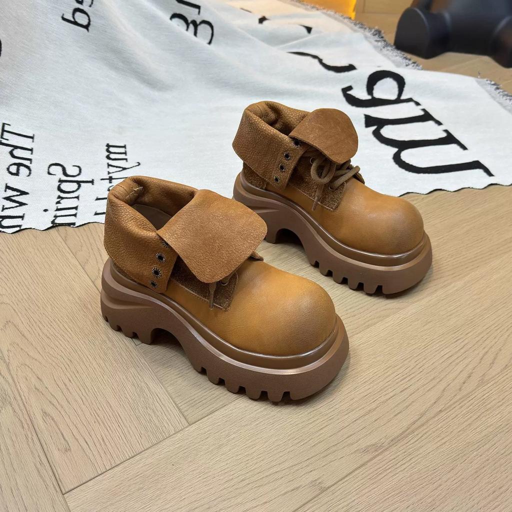 Британский стиль маленькие мужские ботинки Мартина на толстой подошве с увеличением роста женские новые осенние тонкие ботинки на толстой подошве