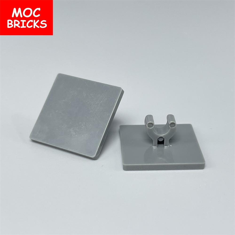 10pcs/lot MOC Blocks Road Sign Clip-on 2 x 2 Square Fit Featuring 30258 15210 Construction Bricks Parts Learning Dolls Children's Playthings